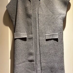Gray Women's Sleeveless Coat/Vest